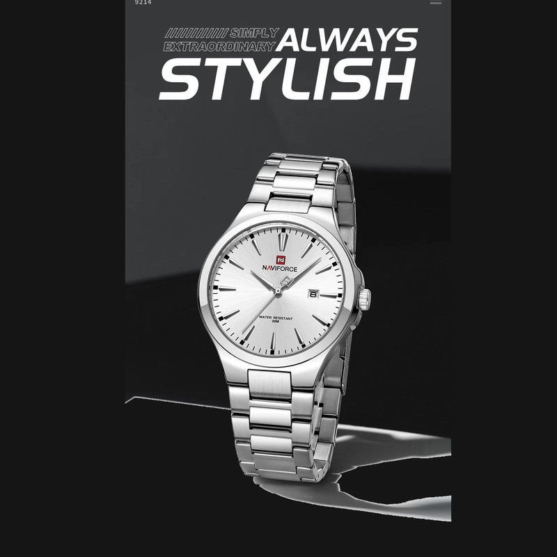 ساعت مچی عقربه‌ای مردانه نیوی فورس مدل NF9214SW