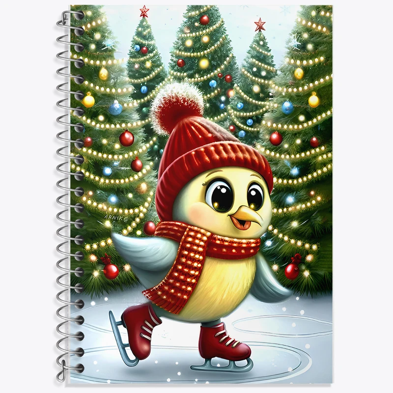 دفتر زبان 50 برگ خندالو مدل سه خط طرح جوجه بامزه کد F7097