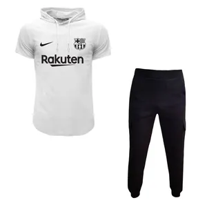 ست تی شرت کلاهدار و شلوار مردانه مدل بارسلونا کد 5409