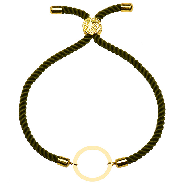 دستبند طلا 18 عیار دخترانه کرابو طرح دایره مدل Krd1571