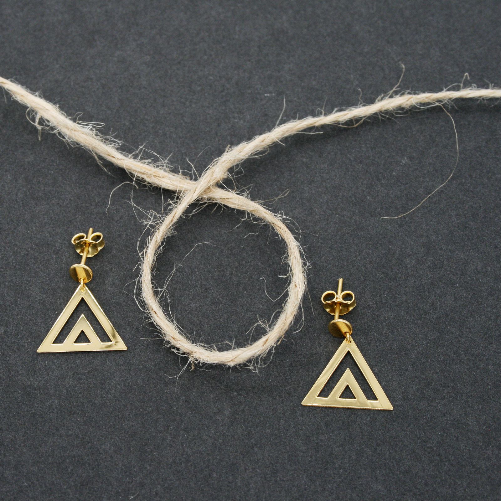 گوشواره طلا ۱۸ عیار دُرج مدل DE53 -  - 2