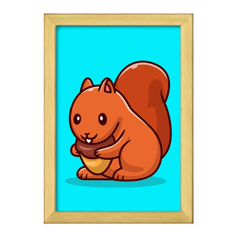 تابلو خندالو طرح حیوانات بامزه سنجاب کد 29736