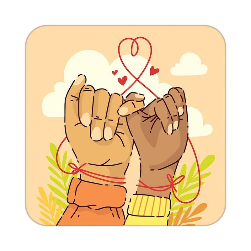 زیر لیوانی کاکتی طرح عاشقانه مدل mp38021