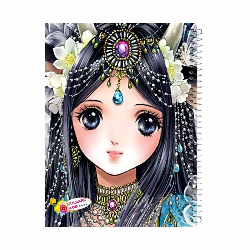 دفتر مشق 100 برگ گلبرگ طرح انیمه کد 3762