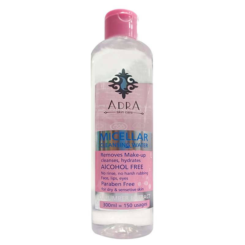 تونیک پاک کننده آرایش صورت ادرا مدل Micellar water حجم 300 میلی لیتر تونیک پاک کننده آرایش صورت ادرا مدل Micellar water حجم 300 میلی لیتر