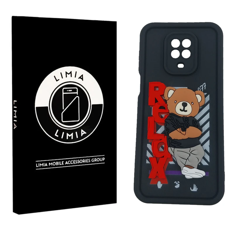 کاور لیمیا مدل سولید لنزدار طرح عروسکی برجسته مناسب برای گوشی موبایل شیائومی Redmi Note 9S/9 Pro