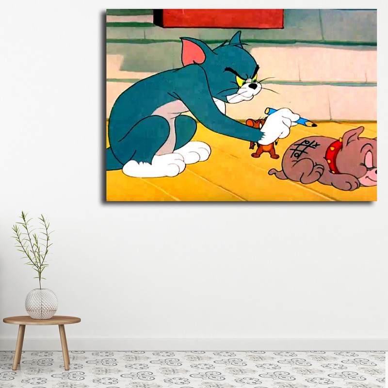 تابلو کودک و نوزاد مدل تام و جری کد 17