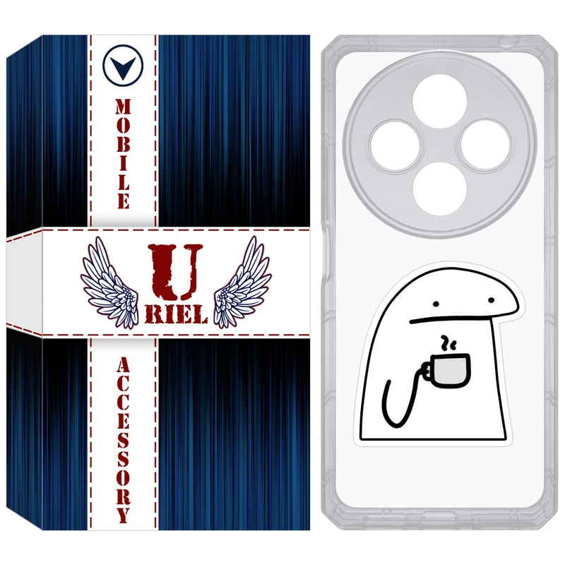 کاور یوریل مدل Clear کد 79 طرح پوکرفیس مناسب برای گوشی موبایل شیائومی Redmi 14C / Poco C75