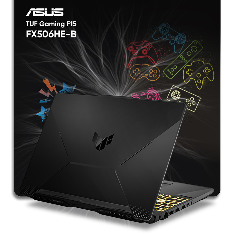 لپ تاپ 15.6 اینچی ایسوس مدل TUF Gaming F15 FX506HE-B