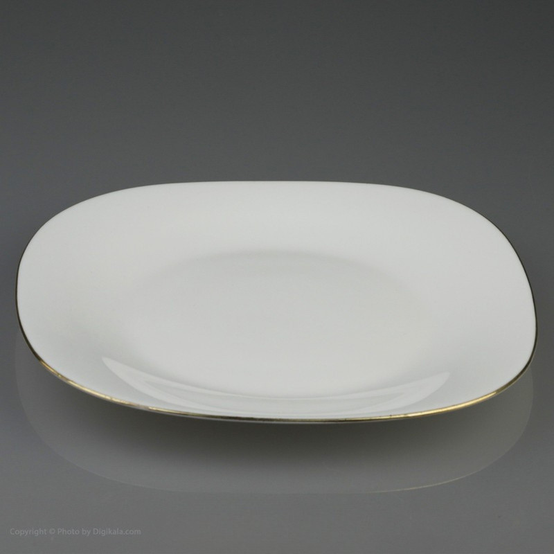 بشقاب غذاخوری َآرادل مدل مربع لب طلا