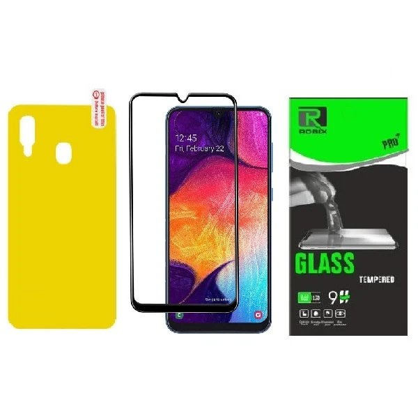 محافظ صفحه نمایش روبیکس مدل FL-A20 مناسب برای گوشی موبایل سامسونگ Galaxy A20 به همراه محافظ پشت گوشی