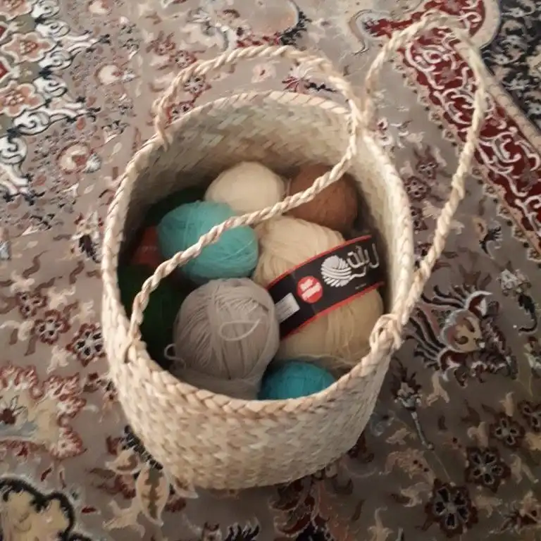 سبد حصیری مدل استوانه کد cm17-15