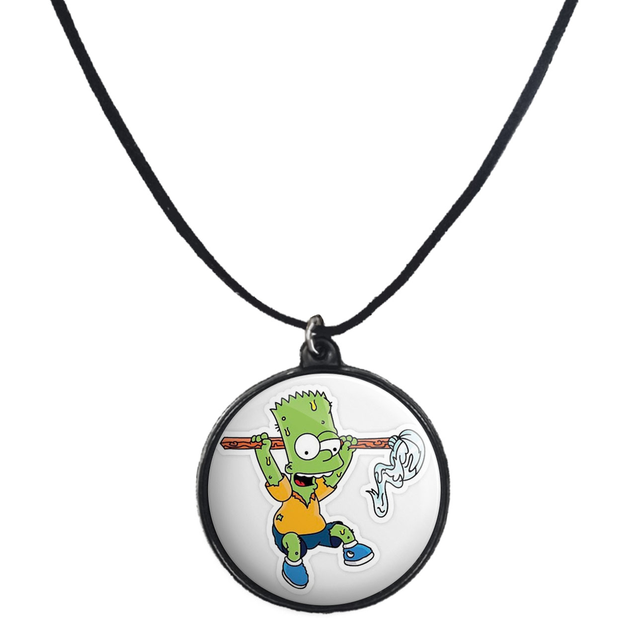 گردنبند پرمانه طرح سیمپسون ها کد pmb.21257 مدل دو طرفه