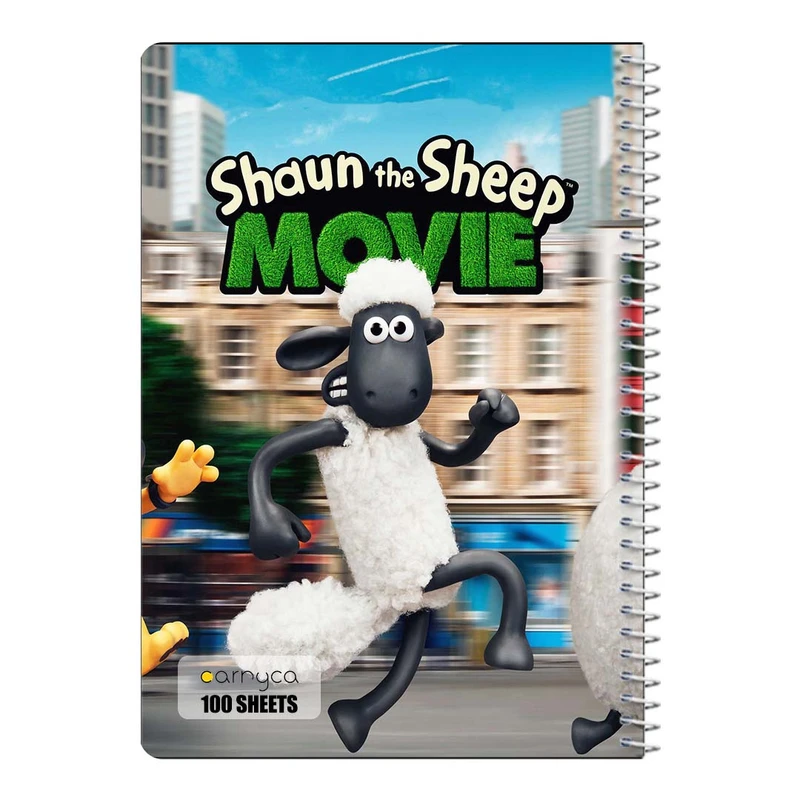 دفتر مشق 100 برگ سیمی کارنیکا طرح بره ناقلا shuan the sheep کد 90530