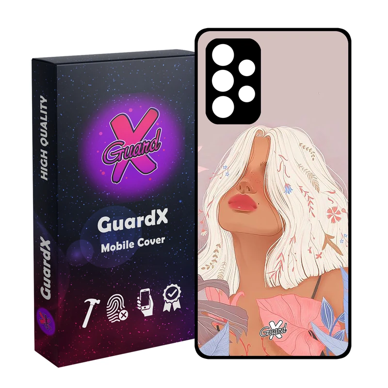 کاور گارد ایکس طرح دختر مدل Glass10343 مناسب برای گوشی موبایل سامسونگ Galaxy A32 4G