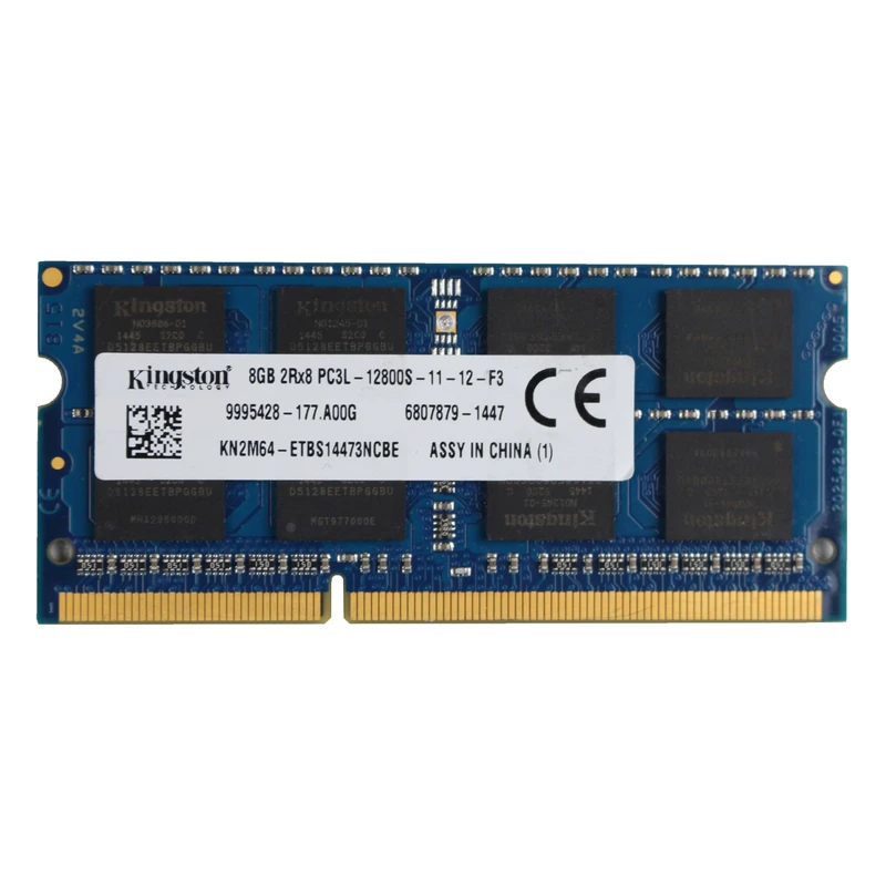  رم لپتاپ DDR3L دو کاناله 1600 مگاهرتز CL11 کینگستون مدل PC3-12800sظرفیت 8 گیگابایت