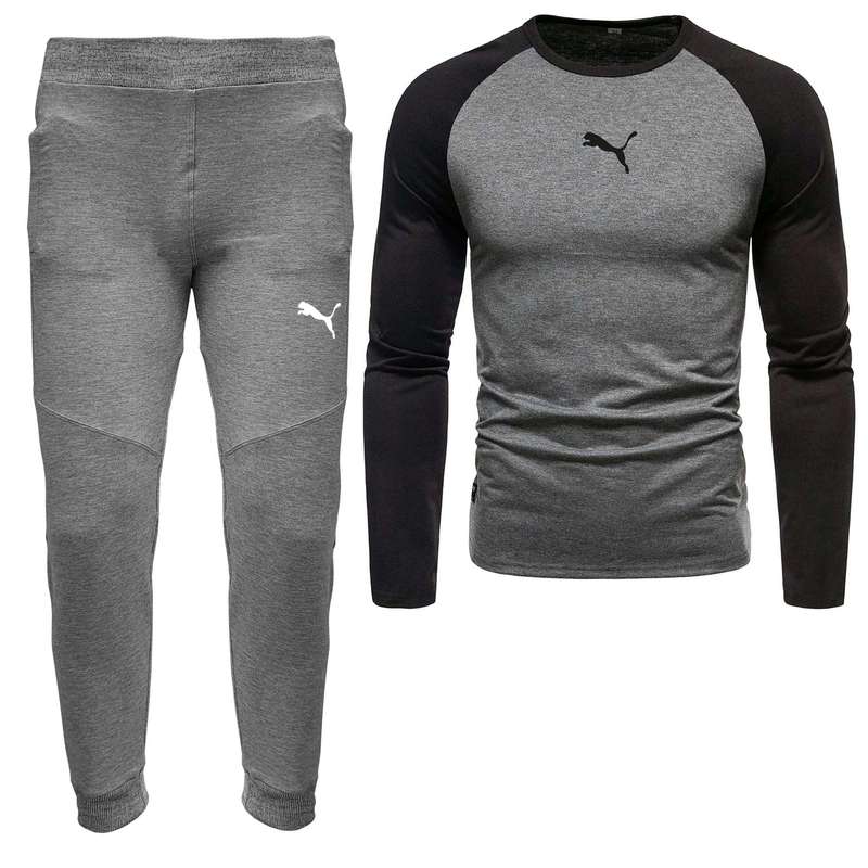 ست تی شرت و شلوار مردانه مدل 04009116 رنگ طوسی