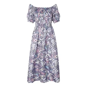 پیراهن ساحلی یقه خشتی زنانه ناتوسا مدل 812-66