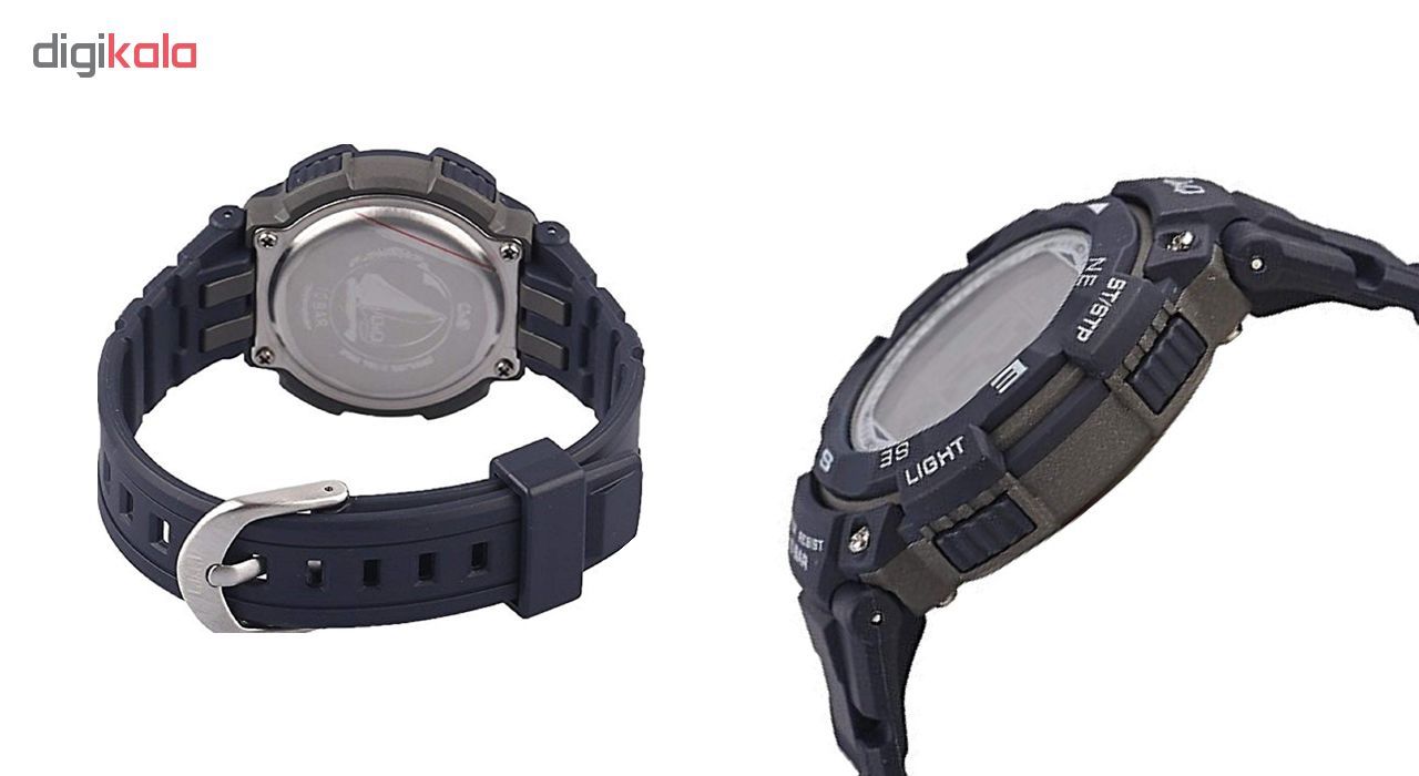 ساعت مچی دیجیتالی کیو اند کیو مدل m149j007y به همراه دستمال مخصوص برند کلین واچ -  - 4