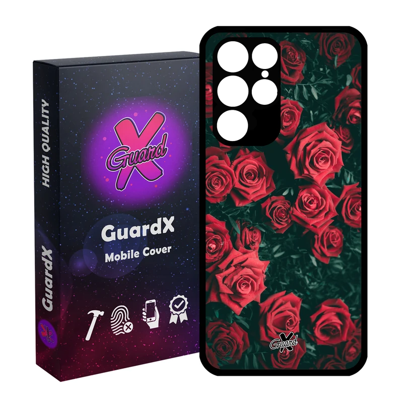 کاور گارد ایکس طرح Flower مدل Glass10208 مناسب برای گوشی موبایل سامسونگ Galaxy S22 Ultra