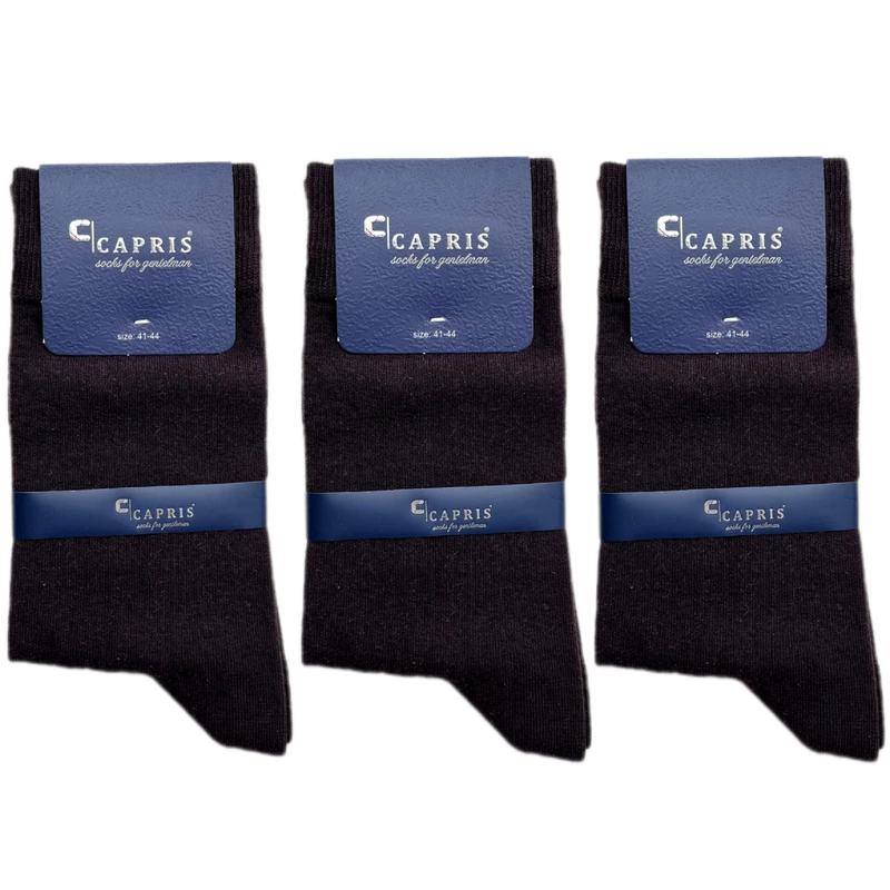 جوراب ساق بلند مردانه کاپریس مدل کلاسیک بسته 3 عددی