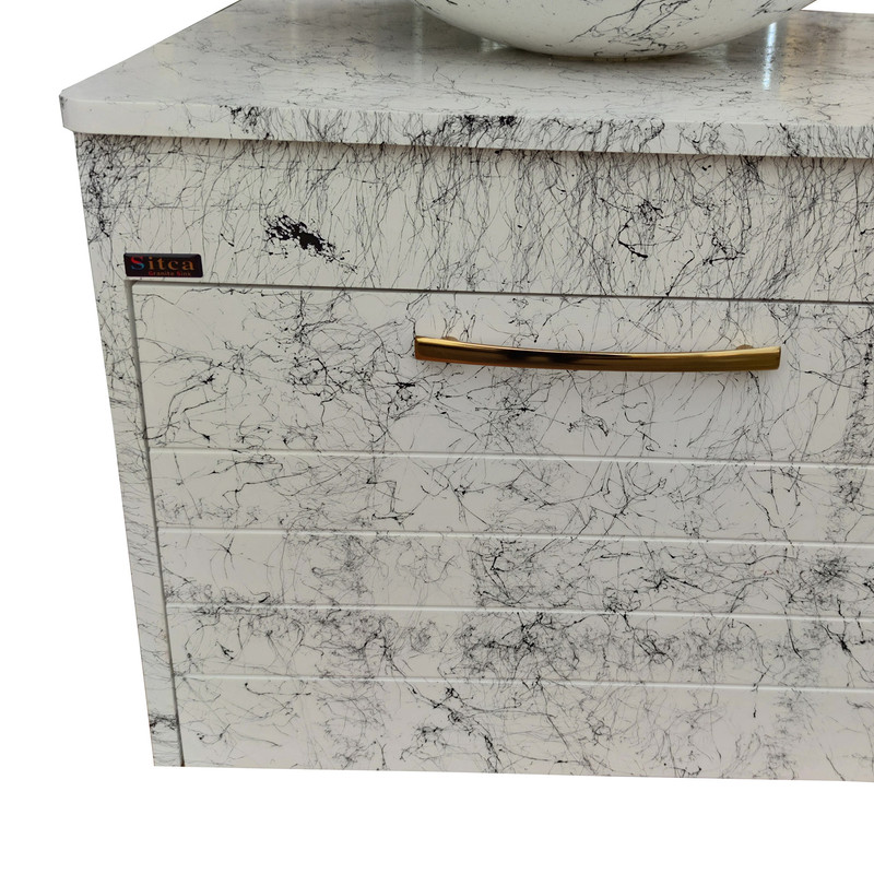 ست کابینت و روشویی سیتکا مدل R004 به همراه آینه و باکس