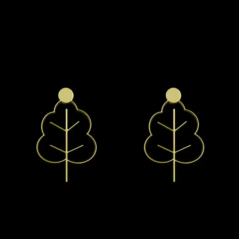 گوشواره طلا 18 عیار زنانه مدوپد مدل درخت کد GA1-15852