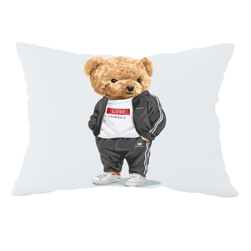 رو بالشی مدل مخمل طرح خرس کد 2167