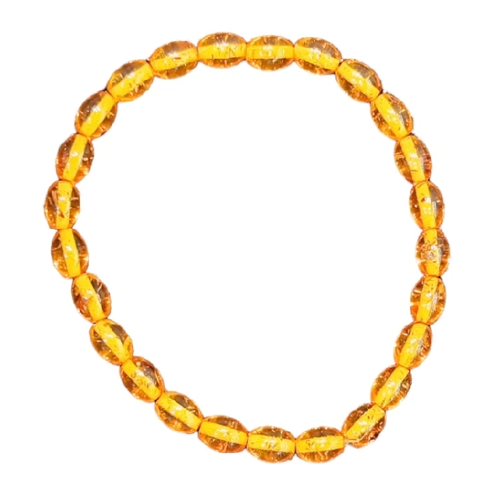 دستبند نقره جات بافندگان مدل صمغ کهربا کد 856