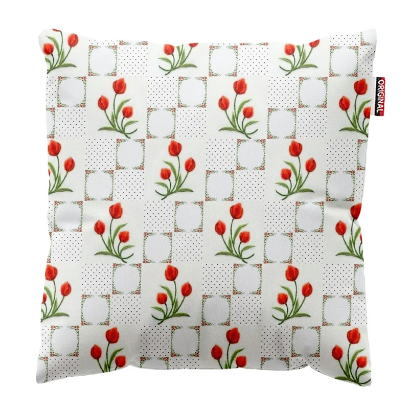 کوسن پاد آفرین طرح گل کد 3916 سایز 30*30 سانتی متر