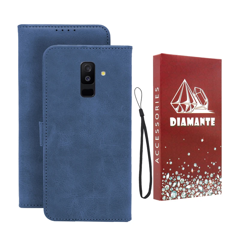 کیف کلاسوری دیامانته مدل Bandaviz Rd مناسب برای گوشی موبایل سامسونگ Galaxy J8 2018 به همراه بند آویز