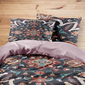 سرویس روتختی مدوپد طرح قالیچه بیجار مدرن ترنجی مدل C-bijar-M48 یک نفره 4 تکه