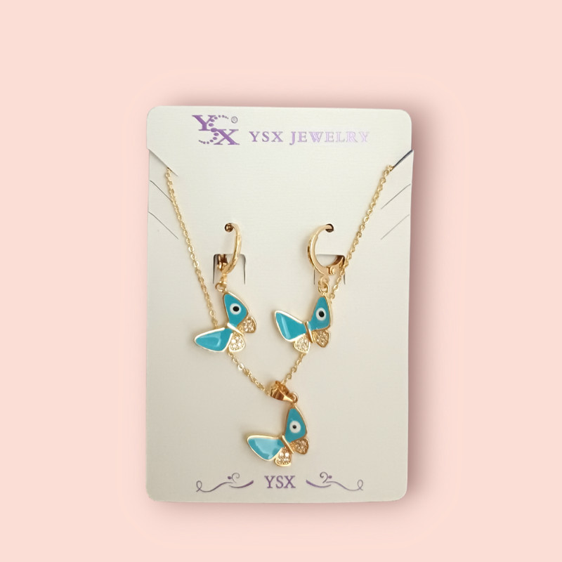 نیم ست زنانه وای اس ایکس مدل چشم نظر طرح پروانه