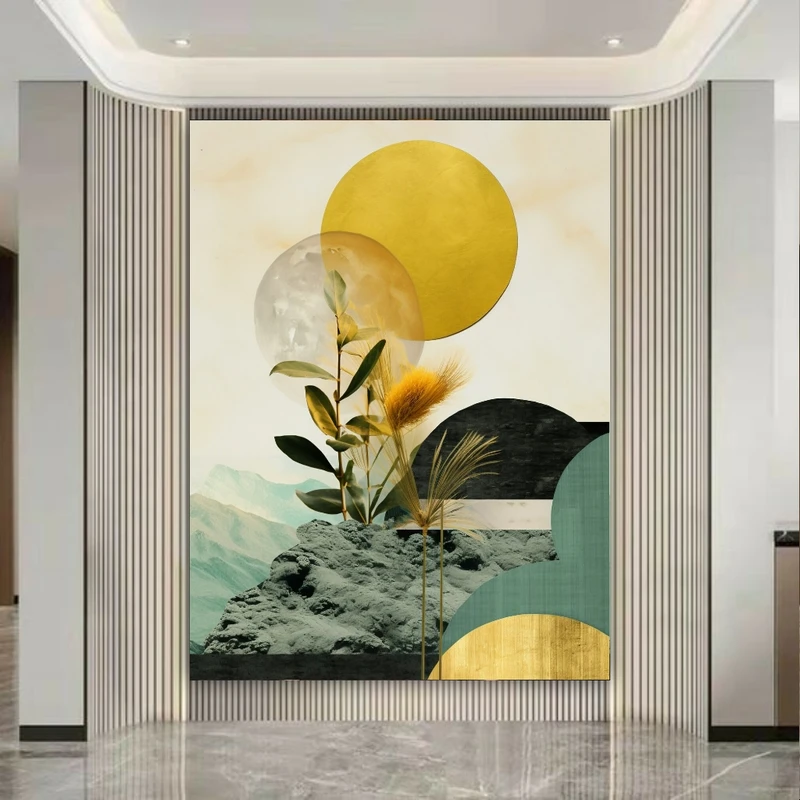 پوستر دیواری طرح نقاشی فانتزی برگ کد GR1075