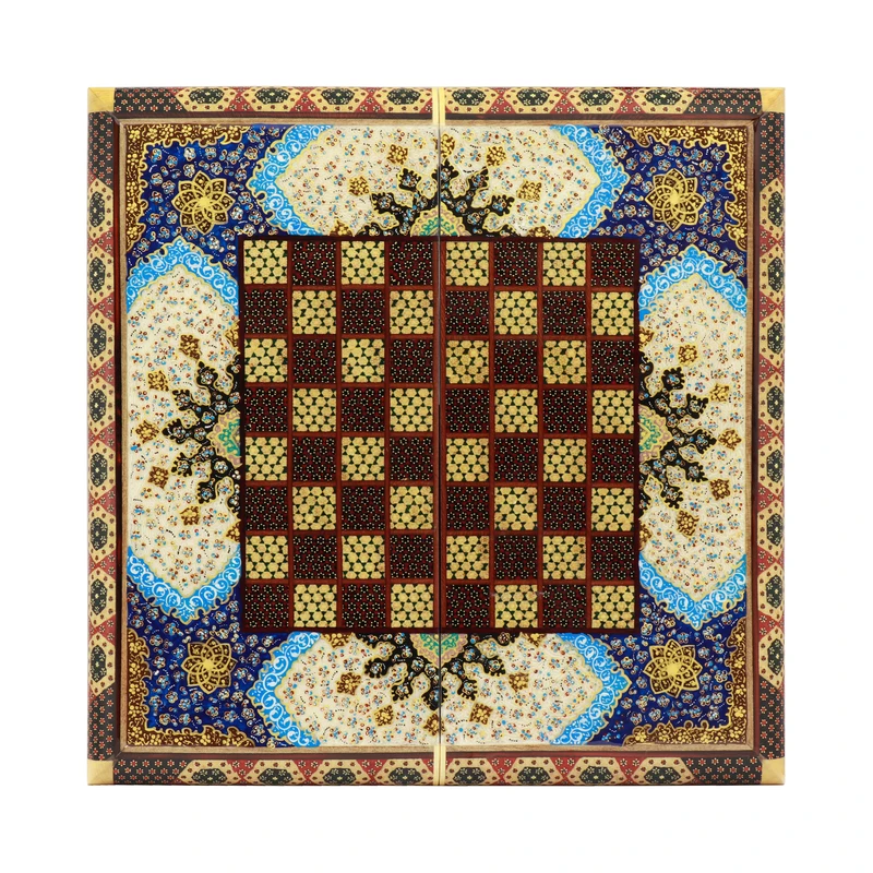 صفحه شطرنج خاتم کاری فراز هنر مدل نقاشی اسلیمی کد 4-40