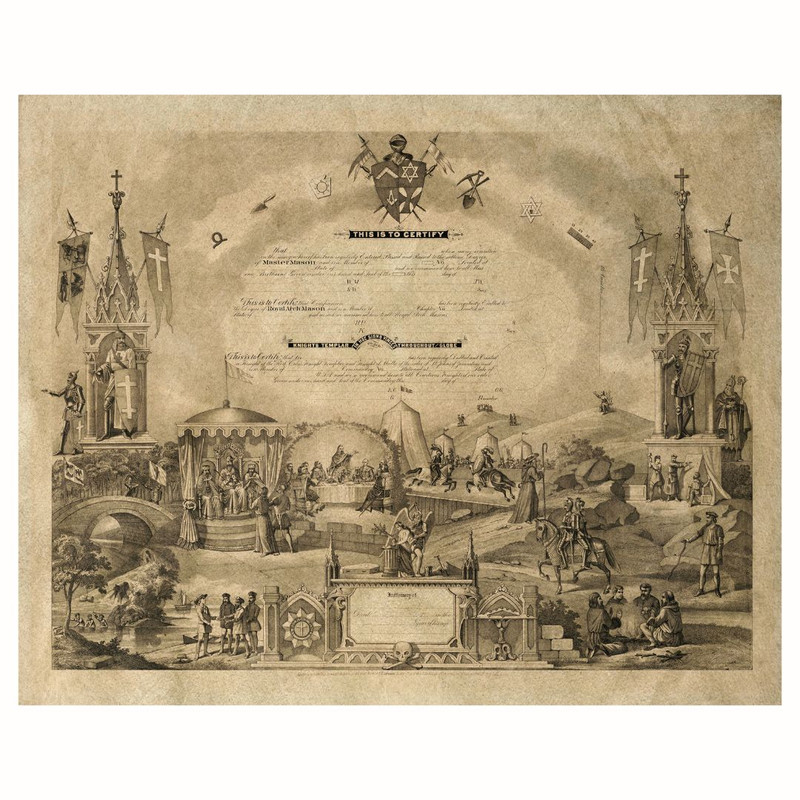 پوستر مدل  گواهینامه شوالیه‌های تمپلار 