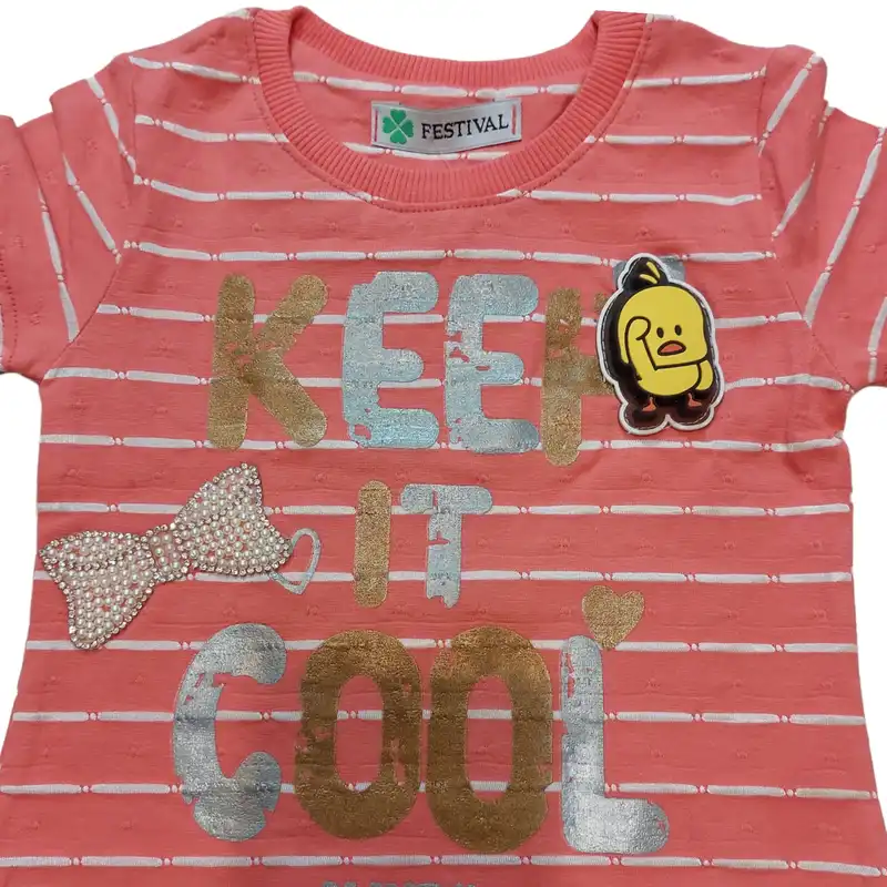 تی شرت آستین کوتاه نوزادی مدل ASH686 پاپیون رنگ قرمز