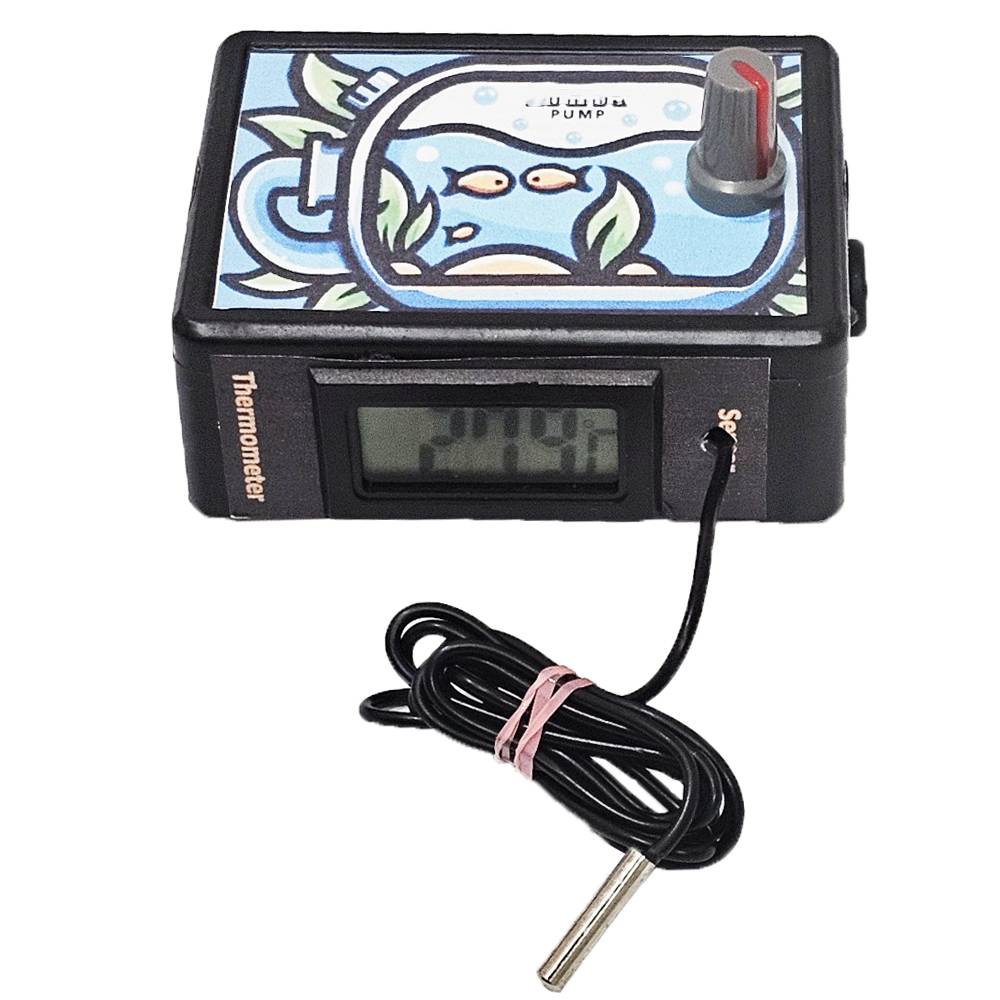 پمپ هوا آکواریوم مدل دماسنجی طرح تایپ سی