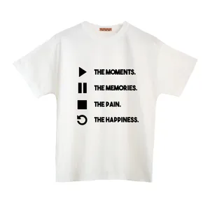 تی شرت آستین کوتاه زنانه مدل علائم و تکست رنگ سفید