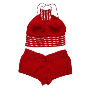 ست شورت و نیم تنه بافتنی زنانه مدل Nmt20