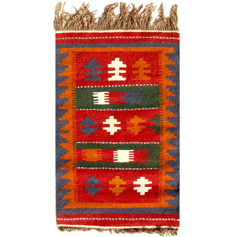 گلیم دستبافت یک متری مدل قشقایی کد GH00035