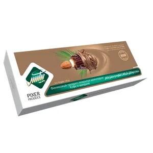 خرما با روکش شکلات قهوه و مغز بادام - 120 گرم