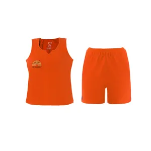 ست نیم تنه و شلوارک زنانه بنیس مدل نیا رنگ نارنجی