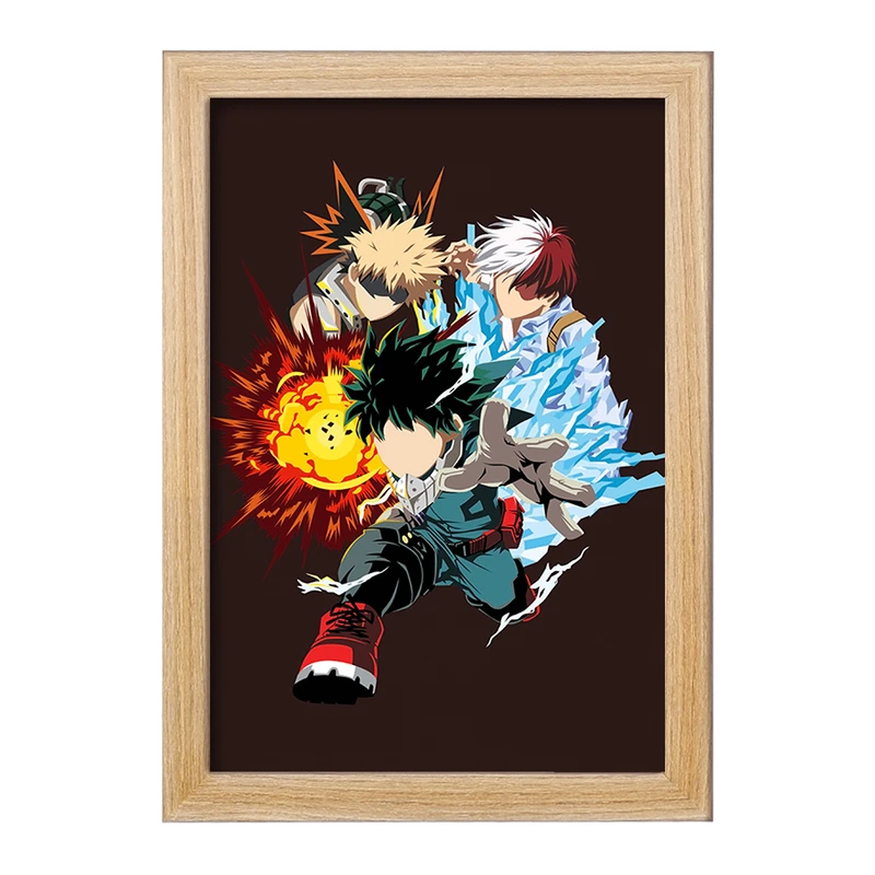 تابلو خندالو مدل باکوگو و دکو و شوتو انیمه آکادمی قهرمان من  کد 11607