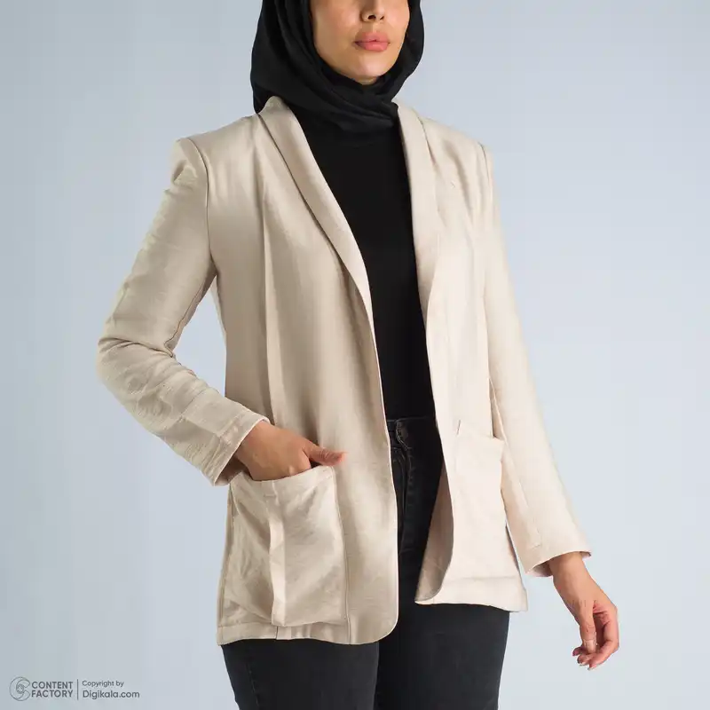 مانتو زنانه گردیه مدل 312133 رنگ کرم