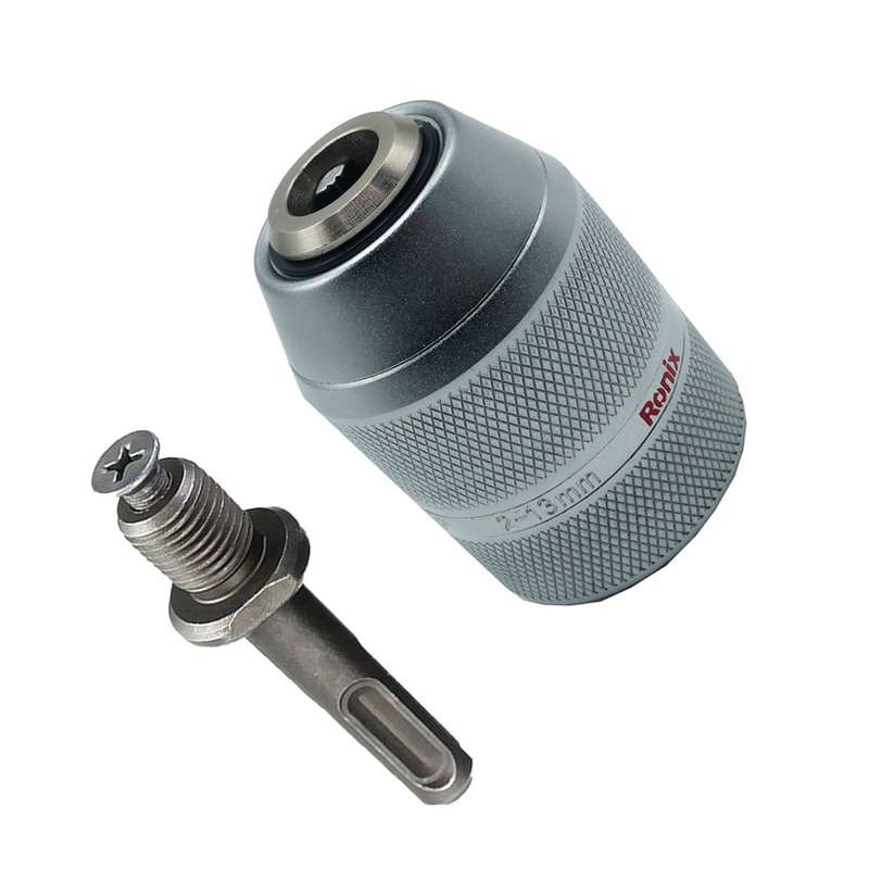 سه نظام رونیکس مدل فلزی سایز 13 میلیمتر به همراه تبدیل 4 شیار