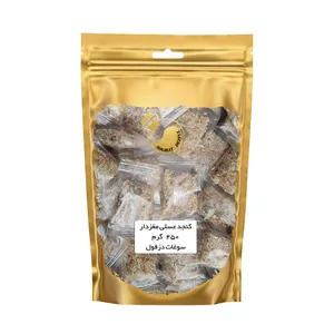  شیرینی کنجد عسلی سفید مغزدار سوغات دزفول - 450 گرم