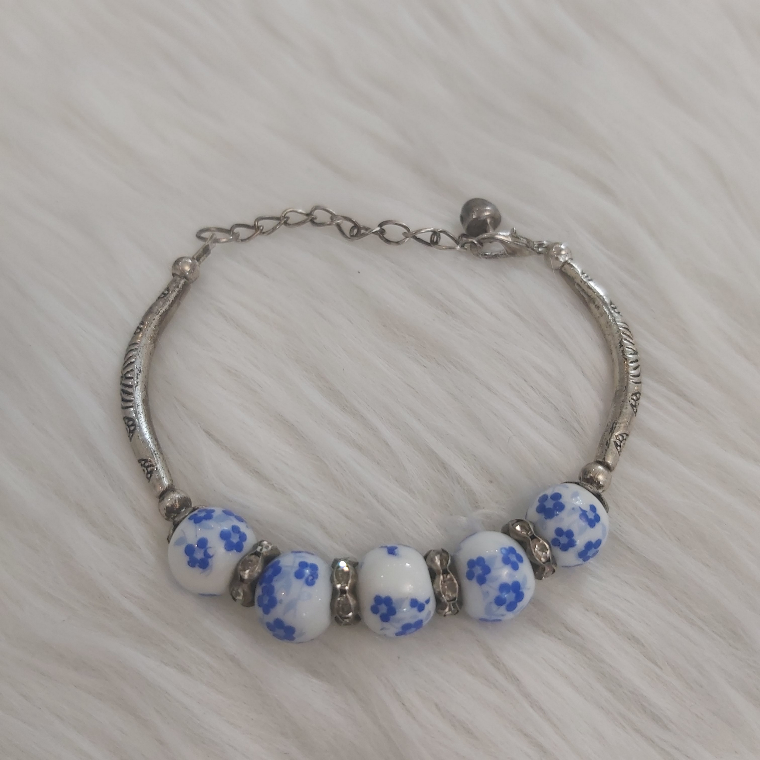 دستبند دخترانه مدل گل کد cir-blue