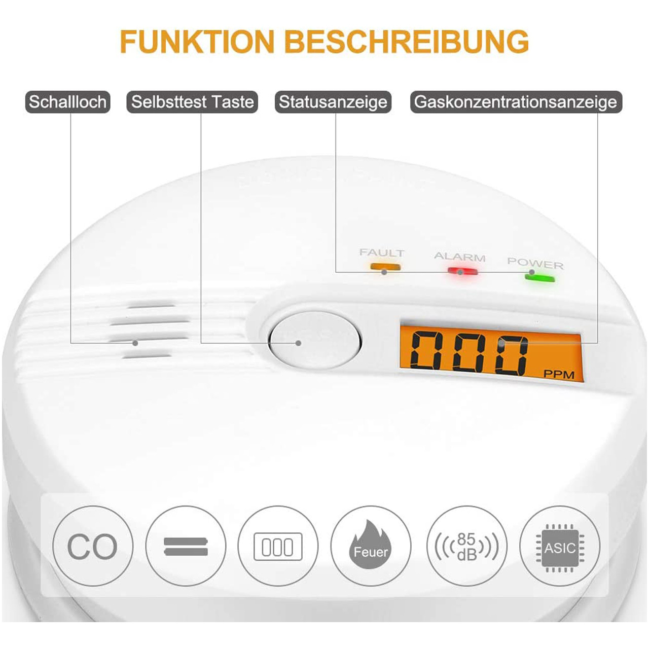 دتکتور مونوکسید کربن مدل GAS-96776 دتکتور مونوکسید کربن مدل GAS-96776