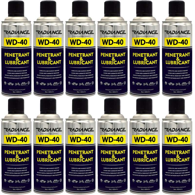 اسپری روان کننده و زنگ بر رادیانس مدل WD-40 حجم 400 میلی لیتر بسته 12 عددی
